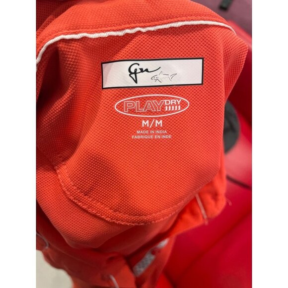 Greg Norman NWT Red Mens Play Dry Collared Golf Shirt Sz M - Picture 4 of 9